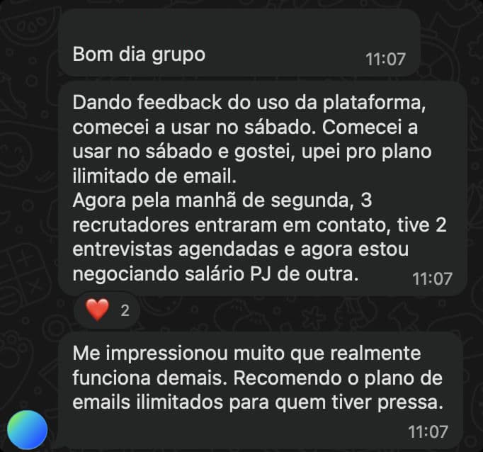 Feedback da comunidade 5